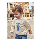 Mayoral Baby Boy Cream Robot Jumper